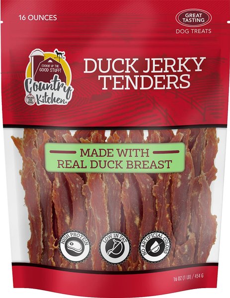 Country Kitchen Duck Jerky Tenders Dog Treats, 16-oz bag slide 1 of 6
