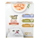 Purina Fancy Feast Lickable Creamy Broth Variety Pack Grain-Free Wet Cat Food Topper, 1.4-oz pouch, case of 12