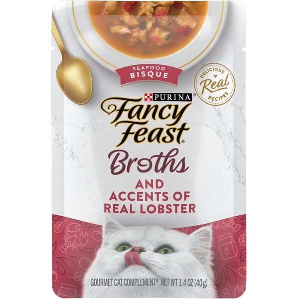 FANCY FEAST Broths Seafood Bisque & Accents of Real Lobster GrainFree