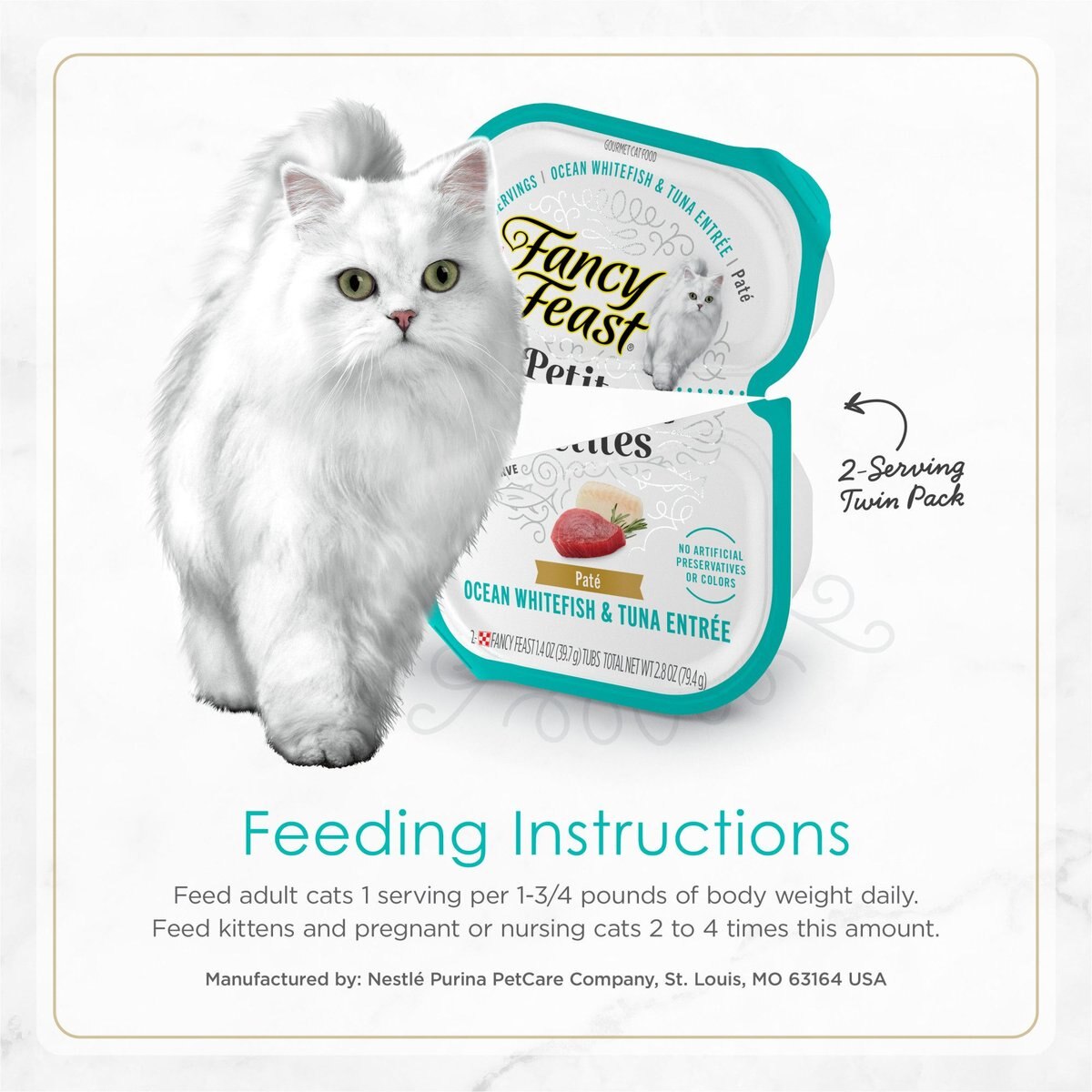 Fancy Feast Petites Pate Ocean Whitefish & Tuna Entree Wet Cat Food