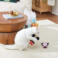 Disney Mickey Mouse & Minnie Mouse Birthday Plush Cat Toy with Catnip, 2 count slide 2 of 2