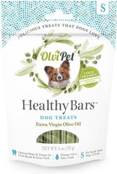 OlviPet Healthy Bars Extra Virgin Olive Oil Small Breed Dog Treats, 6-oz pouch