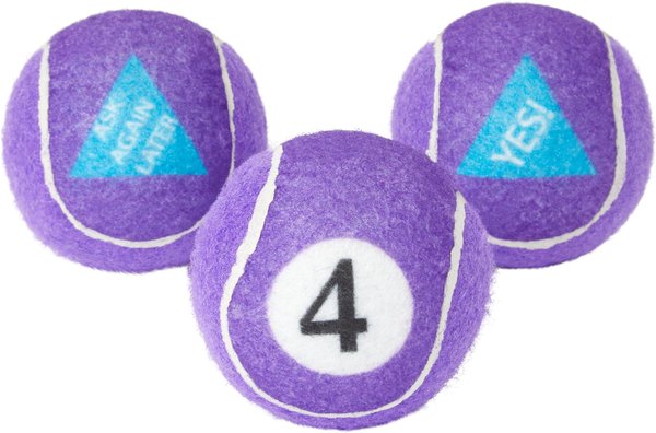 Frisco Magic Fortune Fetch Squeaky Tennis Ball Dog Toy, 3 count slide 1 of 4