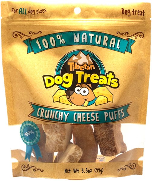 Tibetan Dog Treats Crunchy Cheese Puffs Grain-Free Dog Treats, 3.5-oz pouch slide 1 of 8