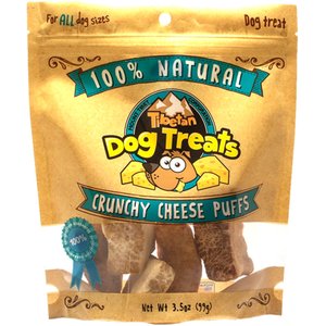 Tibetan Dog Treats Crunchy Cheese Puffs Grain-Free Dog Treats, 3.5-oz pouch