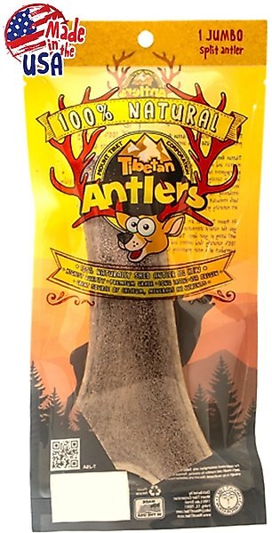 Tibetan Dog Chew Split Antler Grain-Free Dog Treat, 1 count, X-Large slide 1 of 6