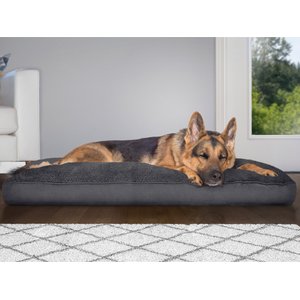 FurHaven Snuggle Deluxe Pillow Cat & Dog Bed with Removable Cover, Gray, X-Large