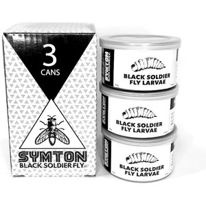 Symton Black Soldier Fly Larvae Canned Reptile Food, 35-g can, 3 count