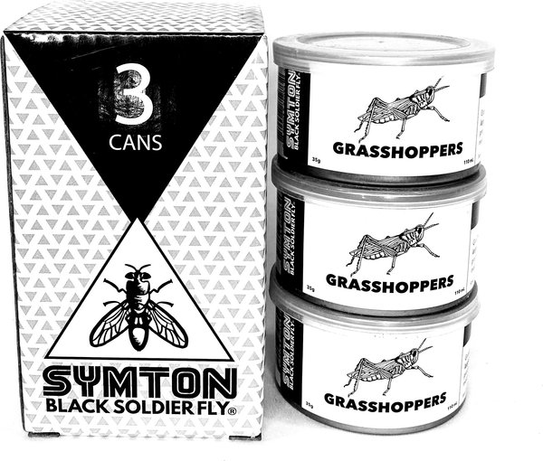 Symton Grasshoppers Canned Reptile Treats, 35-g, count of 3 slide 1 of 4
