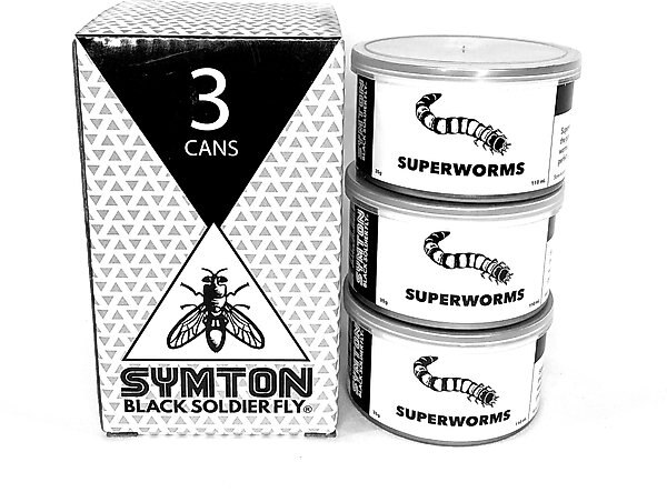 Symton Superworms Canned Reptile Treats, 35-g, count of 3 slide 1 of 4