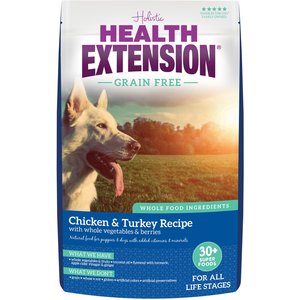 Health Extension Grain-Free Chicken & Turkey Recipe Dry Dog Food, 1-lb bag