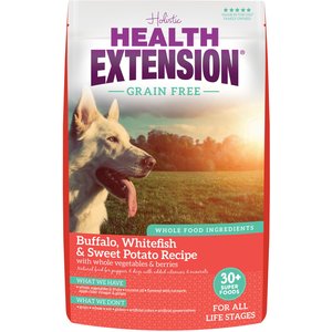 Health Extension Grain-Free Buffalo & Whitefish Recipe Dry Dog Food, 1-lb bag