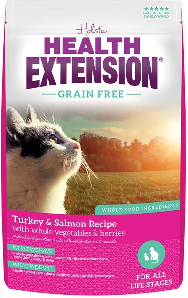 Health Extension Grain-Free Turkey & Salmon Recipe Dry Cat Food, 1-lb bag slide 1 of 7