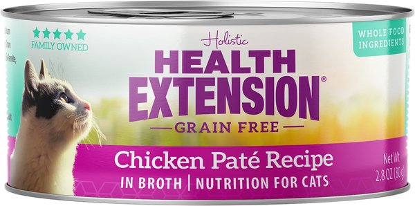 Health Extension Chicken Pate Grain-Free Wet Cat Food, 2.8-oz can, case of 24 slide 1 of 4