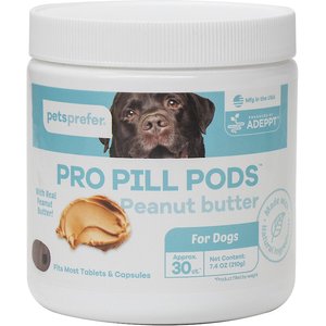 PetsPrefer Pro Pill Pods Large Peanut Butter Chicken Flavor Soft Chew Dog Treats, 30 count