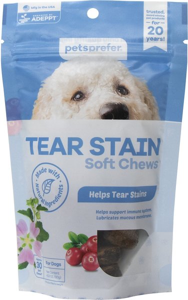 PetsPrefer Tear Stain Removal Pork Flavor Soft Chew Dog Supplement, 30 count slide 1 of 2