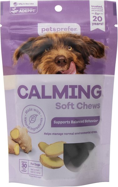 PetsPrefer Calming Pork Flavor Soft Chew Dog Supplement, 30 count slide 1 of 2
