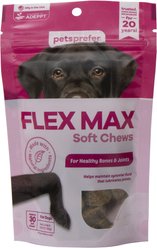 PetsPrefer Flex Max Hip & Joint Support Pork Flavor Soft Chew Dog Supplement, 30 count
