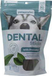 PetsPrefer Chicken Flavor Dental Chews for Medium & Large Dogs, over 26 pounds, 10 count