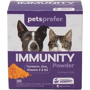 PetsPrefer Immunity Support Chicken Flavor Powder Cat & Dog Supplement, 30-gram bottle