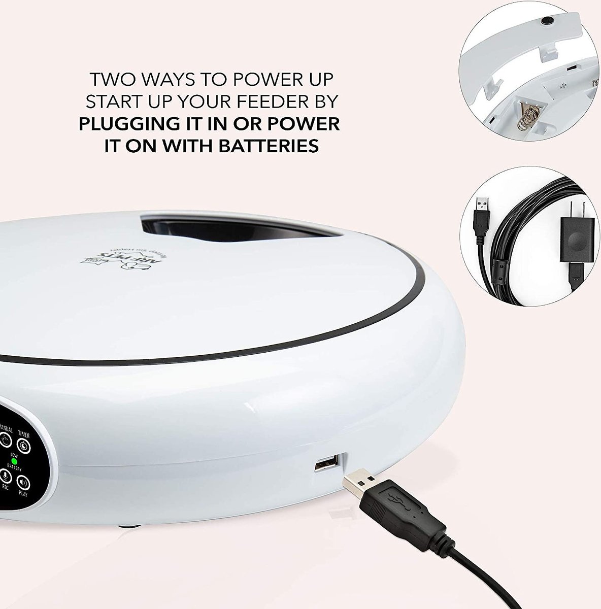 ARF PETS Automatic Feeder 5 Meal Dog & Cat Food Dispenser