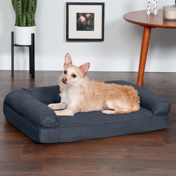 FurHaven Quilted Orthopedic Sofa Cat & Dog Bed with Removable Cover, Iron Gray, Medium slide 1 of 10