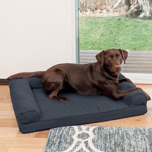FurHaven Quilted Orthopedic Sofa Cat & Dog Bed with Removable Cover, Iron Gray, Large