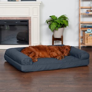 FurHaven Quilted Orthopedic Sofa Cat & Dog Bed with Removable Cover, Iron Gray, Jumbo