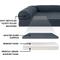 Show in main carousel: FurHaven Quilted Memory Top Bolster Cat & Dog Bed with Removable Cover, Iron Gray, Medium slide 5 of 10