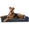 Show in main carousel: FurHaven Quilted Memory Top Bolster Cat & Dog Bed with Removable Cover, Iron Gray, Large slide 4 of 10