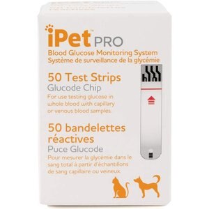 iPet PRO Blood Glucose Monitoring & Blood Glucose Test Strips for Dogs & Cats, 25 strips