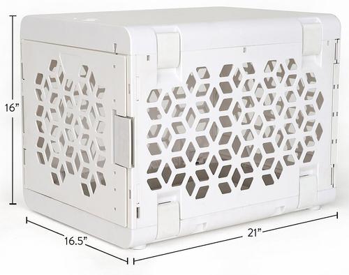 Show full view: KindTail Pawd Collapsible Dog & Cat Crate, White slide 2 of 6