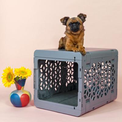 Show full view: KindTail Pawd Collapsible Dog & Cat Crate, Grey slide 4 of 8