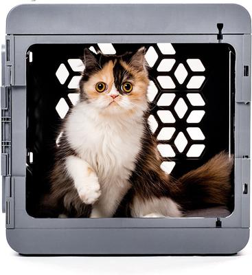 Show full view: KindTail Pawd Collapsible Dog & Cat Crate, Grey slide 6 of 8
