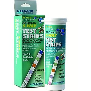 Lifegard Aquatics All Purpose 5-Way Fish Pond Test Strips, 25 count