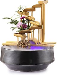 Lifegard Aquatics Bamboo Money Fish Aquarium Fountain & Plant Holder