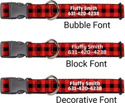Buckle-Down Polyester Personalized Dog Collar, Buffalo Plaid, Medium slide 2 of 7
