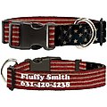 Buckle-Down Polyester Personalized Dog Collar, Vintage US Flag, Large
