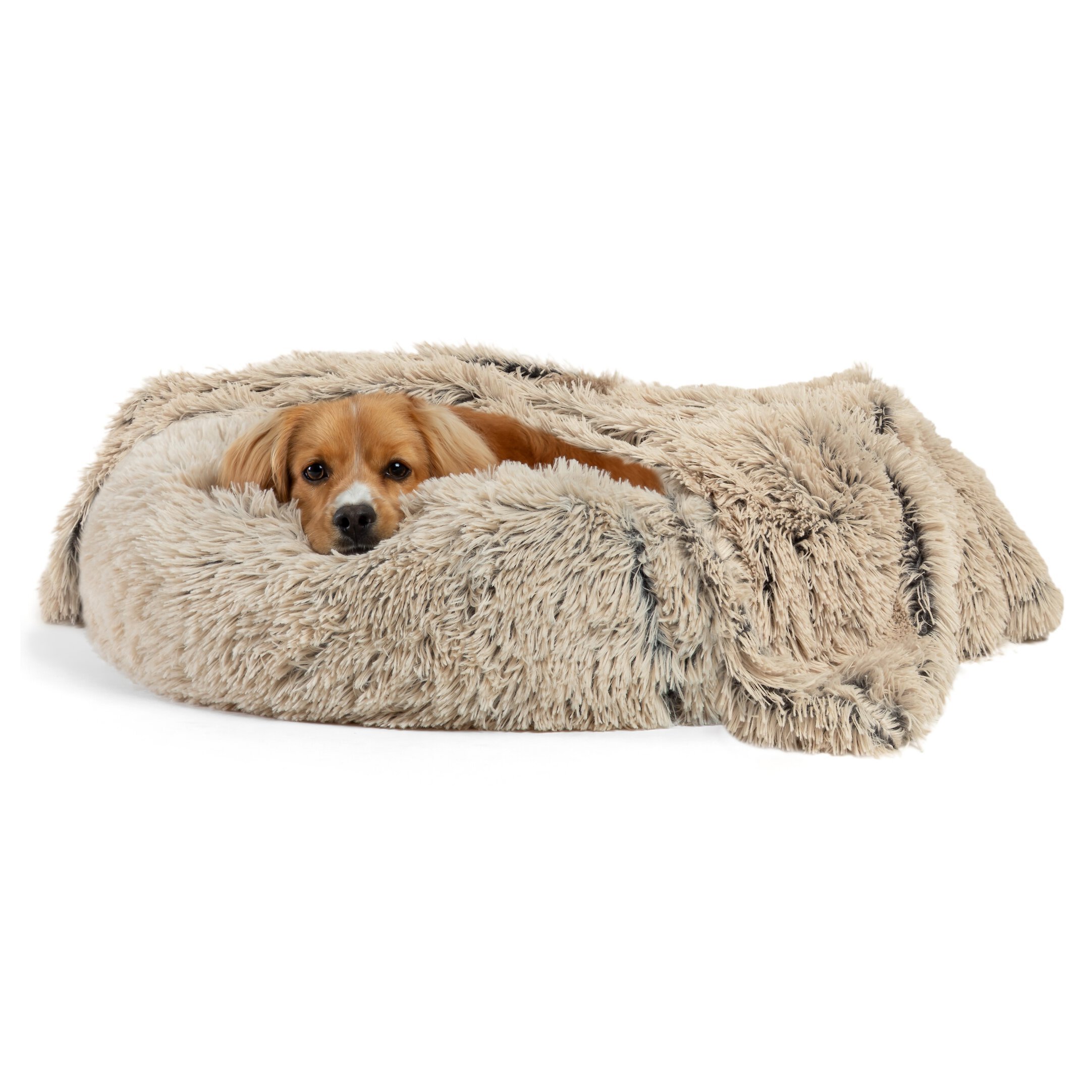 BEST FRIENDS BY SHERI The Original Calming Donut Dog Bed & Throw Dog Blanket Customer Questions