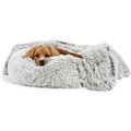 Best Friends by Sheri The Original Calming Donut Dog Bed & Throw Dog Blanket, Frost, Small