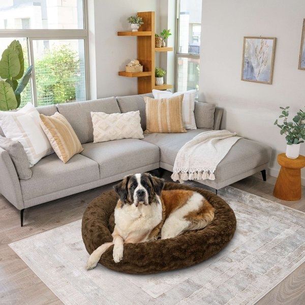 BEST FRIENDS BY SHERI The Original Calming Donut Dog Bed, Dark