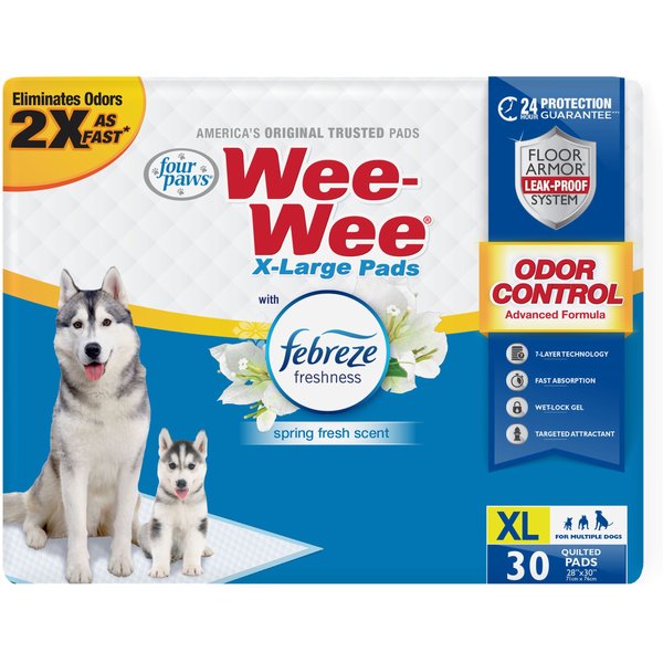 Pet Life Unlimited Charcoal Dog Potty Pads, X-Large, 25 count