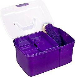 Horze Equestrian Juniors Horse Grooming Box, Purple