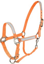 Horze Equestrian Reflective Horse Halter, Orange, Warmblood