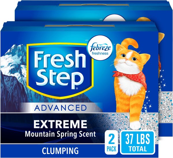 Fresh Step Advanced Extreme Mountain Spring Scented Clumping Clay Cat Litter, 18.5-lb box, 2 pack slide 1 of 10