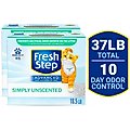 Fresh Step Advanced Simply Unscented Clumping Clay Cat Litter, 18.5-lb box, 2 pack