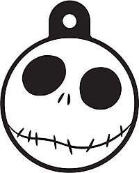 Quick-Tag Disney Skellington Circle Personalized Dog & Cat ID Tag slide 2 of 4