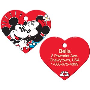 Quick-Tag Disney's Minnie & Mickey Heart Personalized Dog & Cat ID Tag