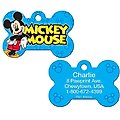 Quick-Tag Disney's Mickey Mouse Bone Personalized Dog ID Tag, Blue