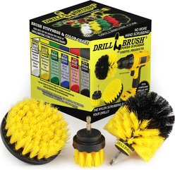 Drillbrush Power Scrubber 3-Piece Pet Stain Remover Kit, Medium Bristle Drill Brush